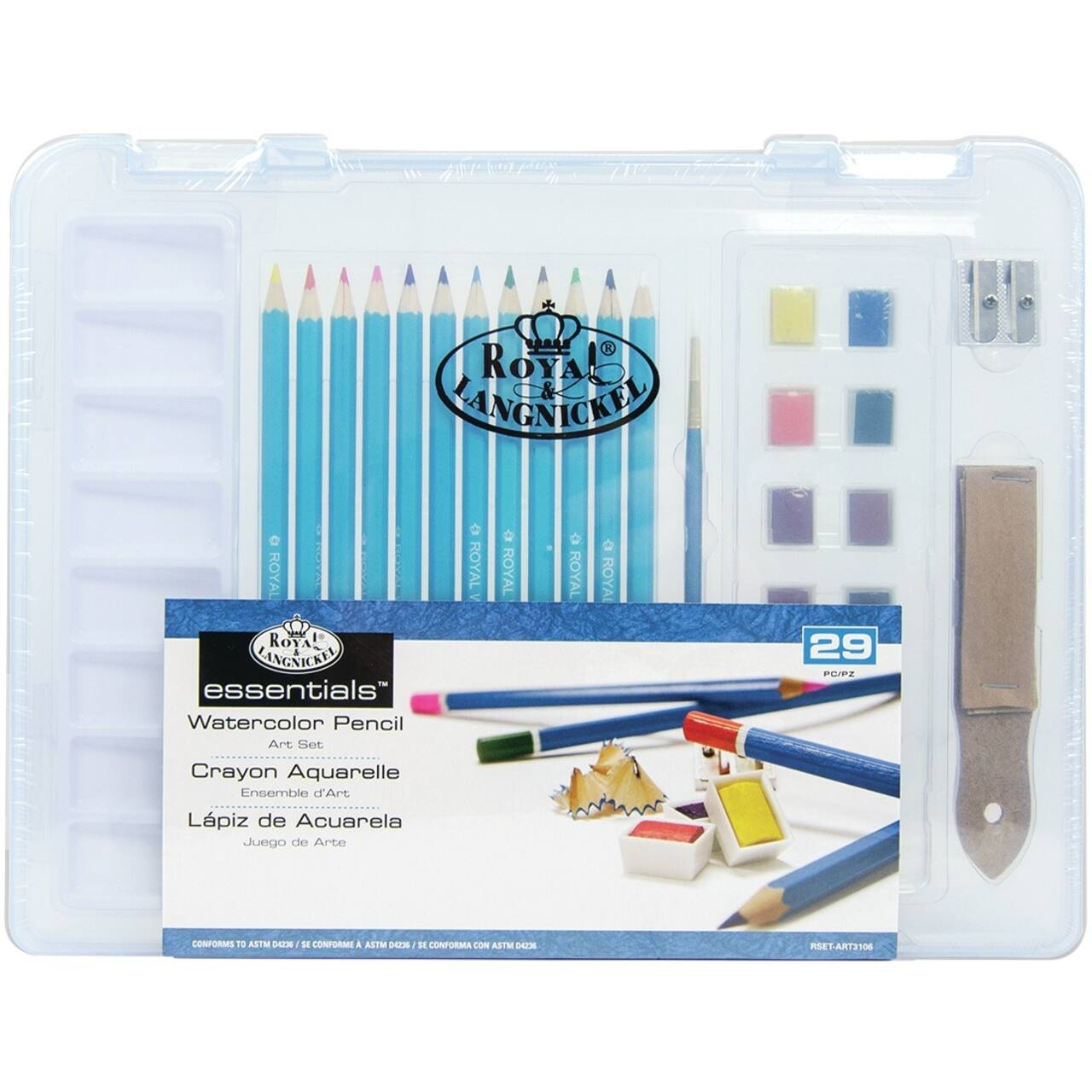 Royal & Langnickel® Essentials™ 29 Piece Watercolor Pencil Art Set